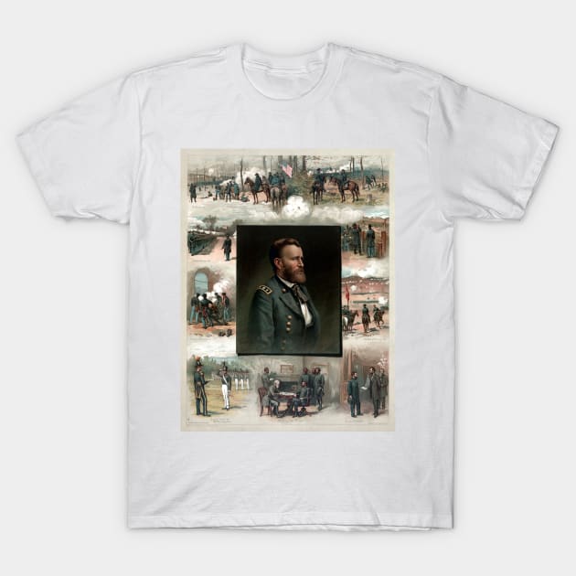 Vintage Civil War Ulysses S. Grant West Point to Appomattox T-Shirt by pdpress